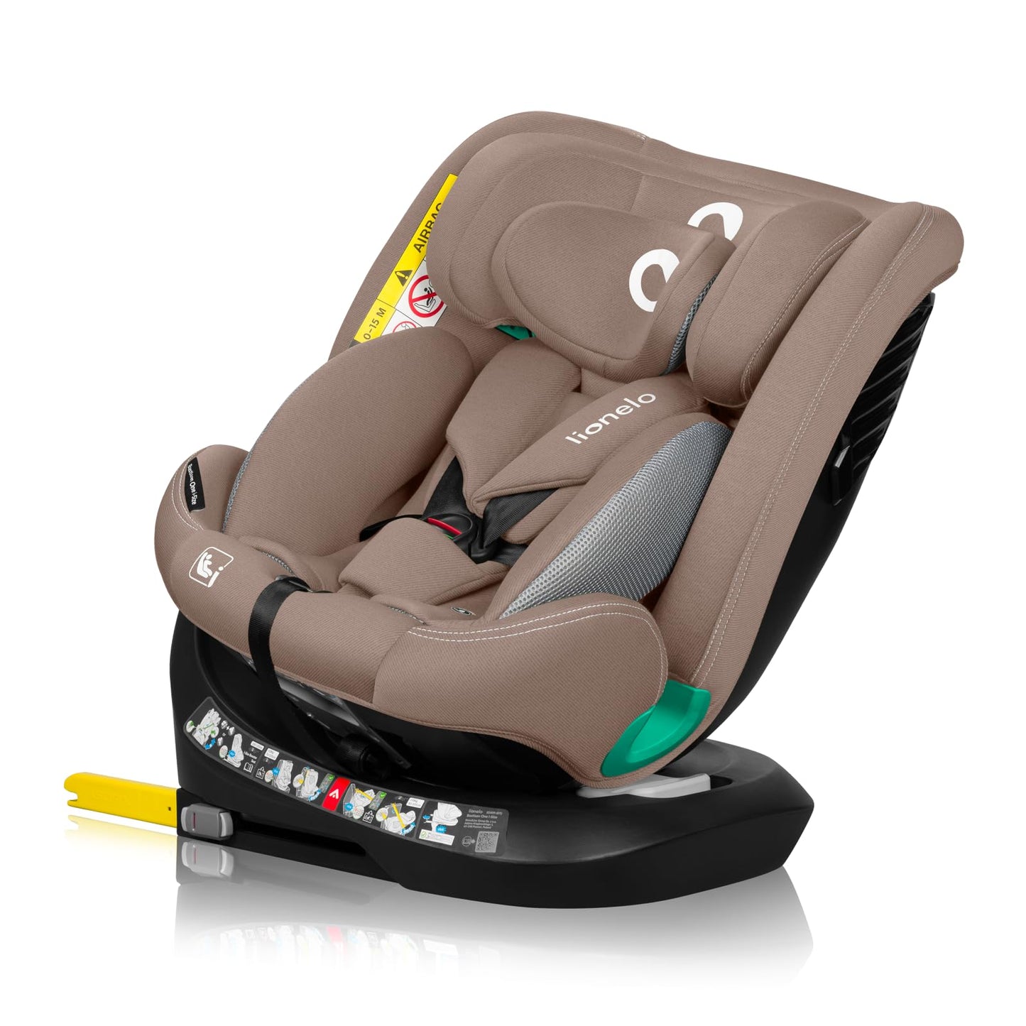 LIONELO Bastiaan i-Size One 360o drehbarer Autositz für Kinder von 40-150 cm, Montage in Fahrtrichtung und entgegen der Fahrtrichtung möglich, ISOFIX Pas TopTether Einstellbare Rückenlehne - Meloni2