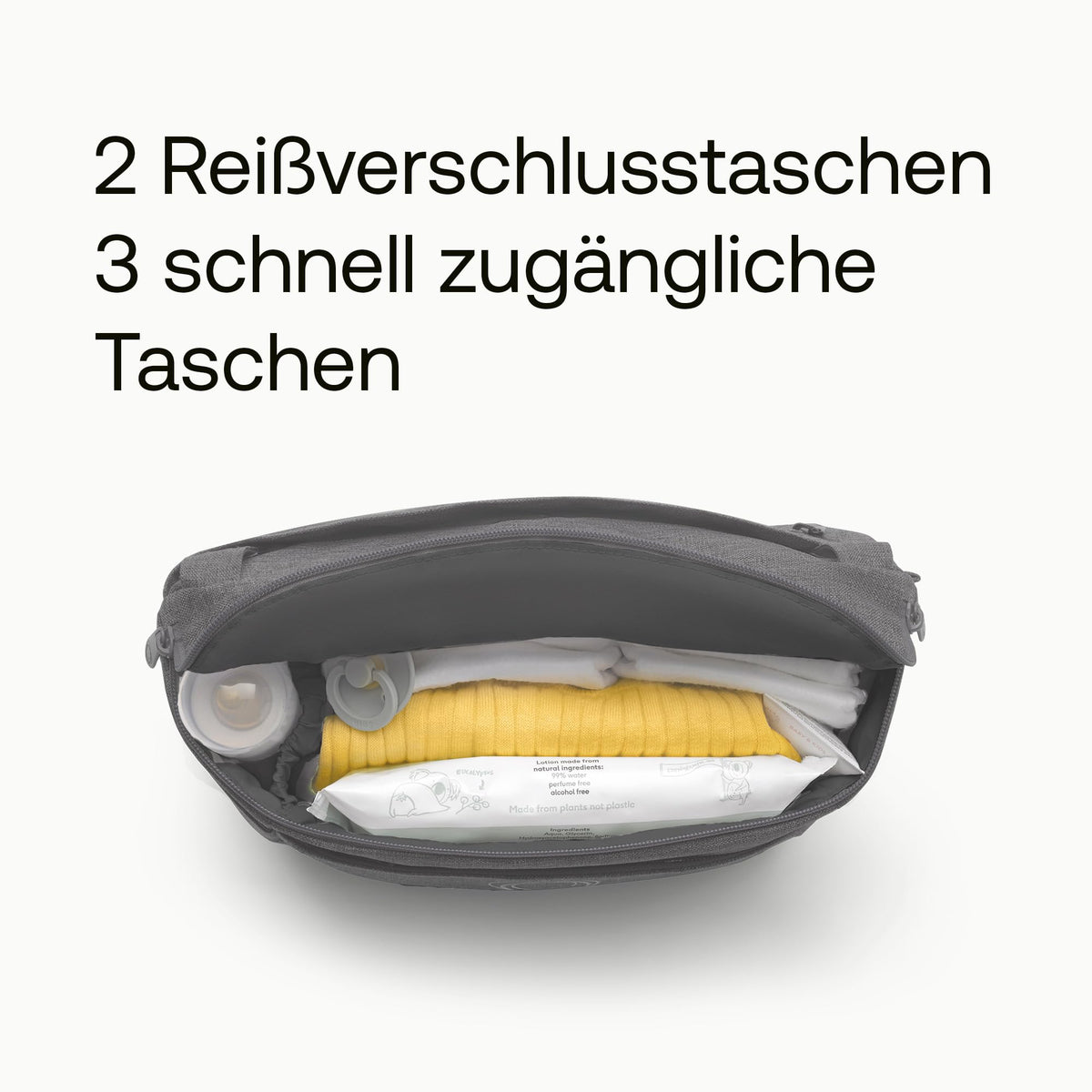 Bugaboo Kinderwagen Organizer-Tasche mit leicht zugänglichen Fächern. Praktisches Accessoire für alle Baby-Essentials in Desert Taupe