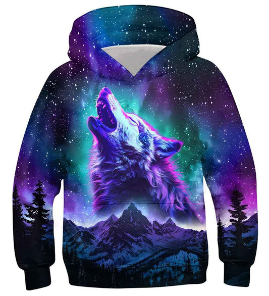 Fanient Children's / Boys’ / Girls’ Hoodies, 3D Print, Vivid Animal Cartoon Graphic Sweatshirt, Pocket Pullover Hoodie for 6-16 Years