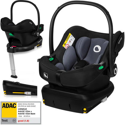 LIONELO ASTRID i-Size Baby Autositz 40-87 cm, Babyschale Gruppe 0+, Rückwärtsgerichtete Montage, 3-Punkt-Sicherheitsgurt Seitenschutz, Sitzeinlage Dri-Seat - Meloni2