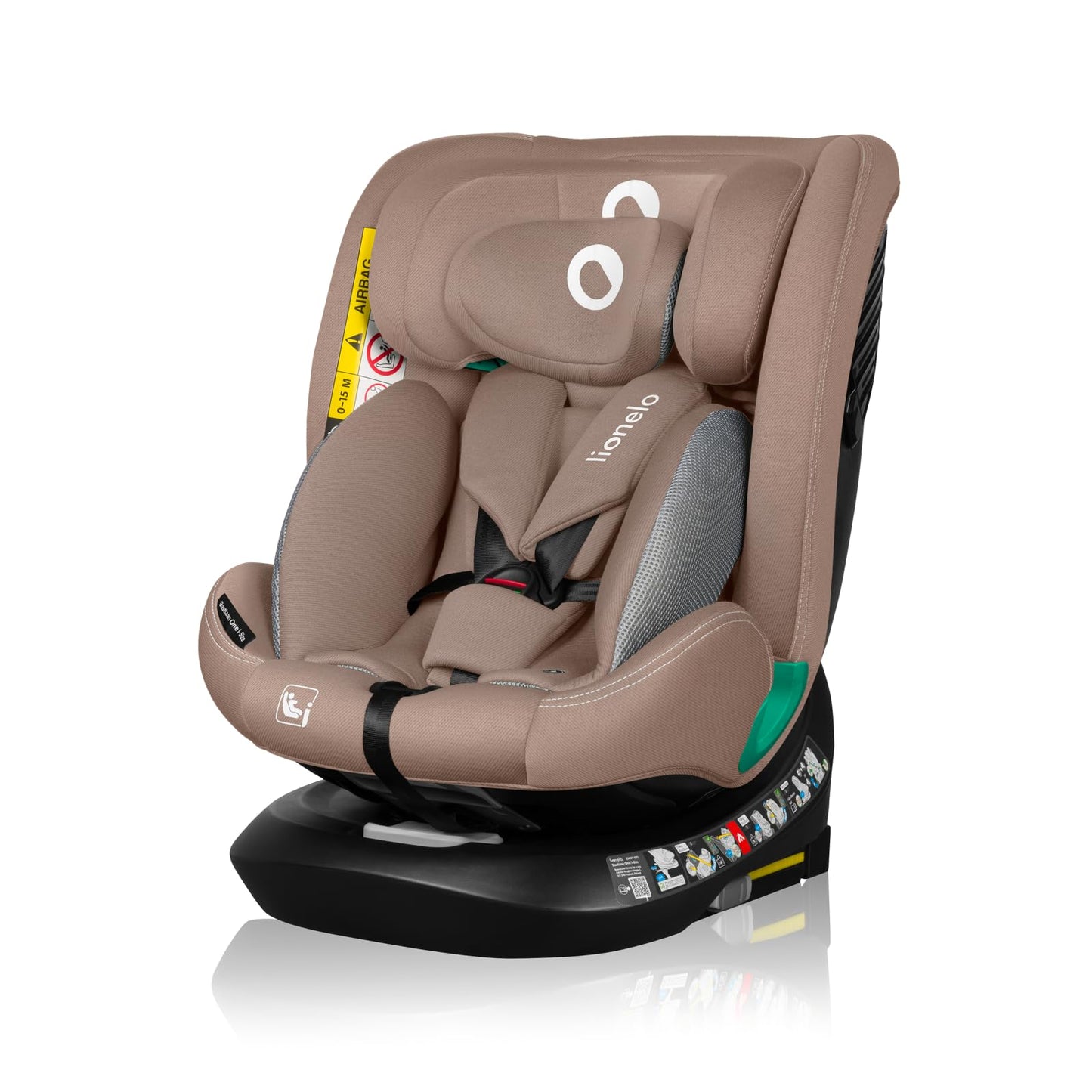 LIONELO Bastiaan i-Size One 360o drehbarer Autositz für Kinder von 40-150 cm, Montage in Fahrtrichtung und entgegen der Fahrtrichtung möglich, ISOFIX Pas TopTether Einstellbare Rückenlehne - Meloni2