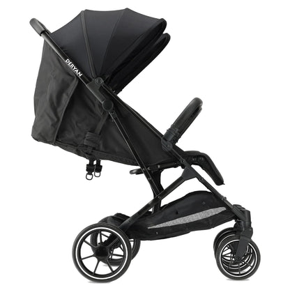 Deryan XP X2 Kinderwagen Buggy 2 in 1 - Buggy klein zusammenklappbar - Geburt bis 4 Jahre - Baby Wagen pro Sitz belastbar bis 22kg - Kinderbuggy klappbar - KOMPAKT & FALTBAR - Grau