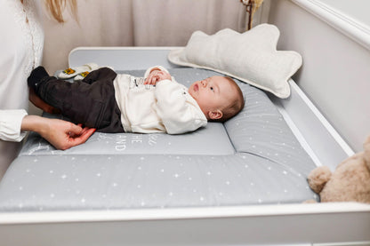 Wickelauflage Wickelunterlage abwaschbar und wasserdicht 75x72 cm - Wickelmatte zum Auflegen auf Wickeltisch Wickelaufsatz Wickelkommode oder Waschmaschine changing mat 75 x 72 Safari Motiv