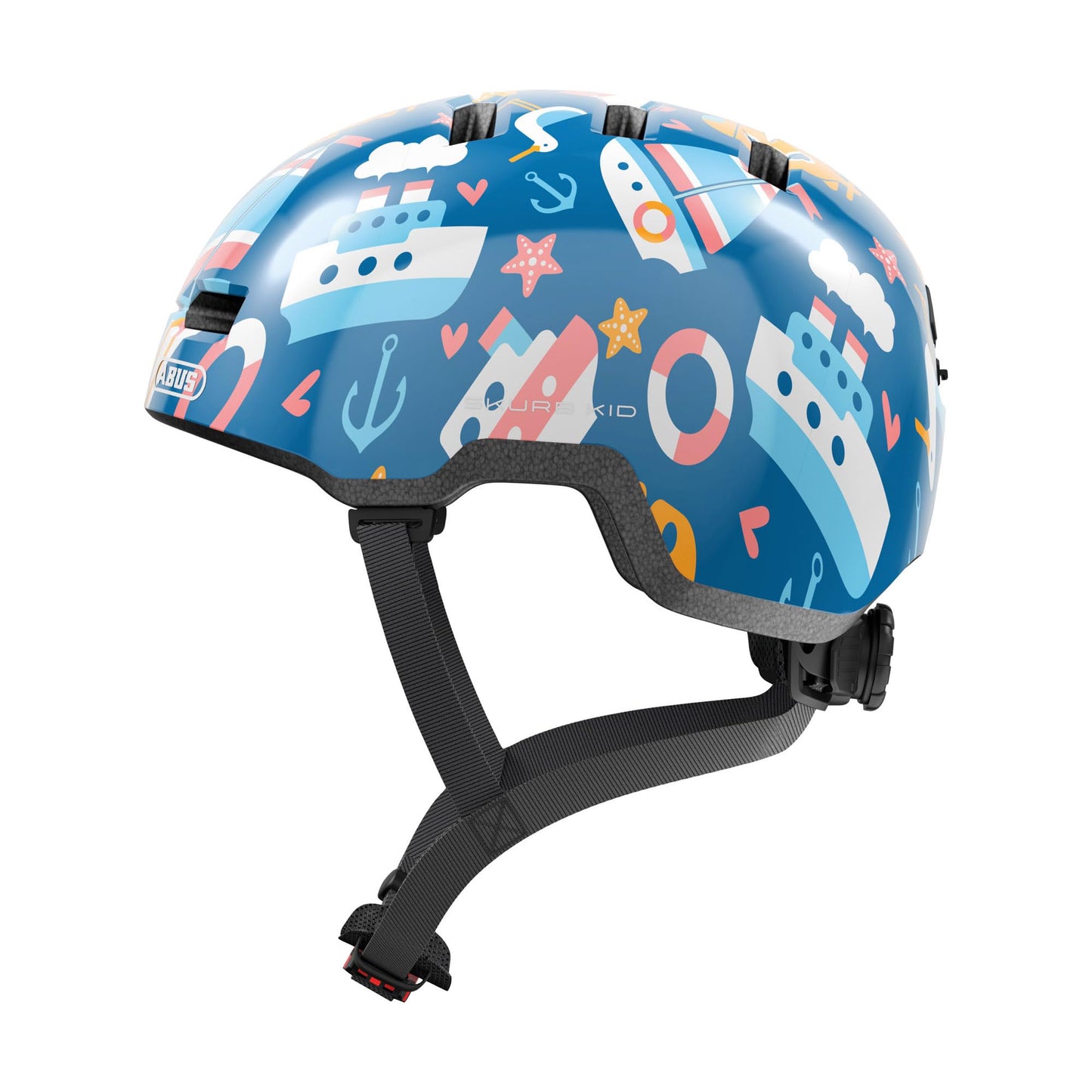 ABUS Skurb Kid Children's Helmet - Robust Bicycle Helmet in Skater Look with Space for a Braid and Various Designs - for Girls and Boys