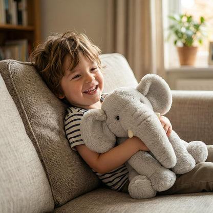 Plüsch Elefant 33 cm – Weiches rosa Kuscheltier mit großen Ohren & Langer Nase – Niedliches Stofftier für Kinder & Deko | Für Jungen, Mädchen, Kinder, Babyparty, Schlafzimmer, Weihnachten, Geburtstagsgeschenke