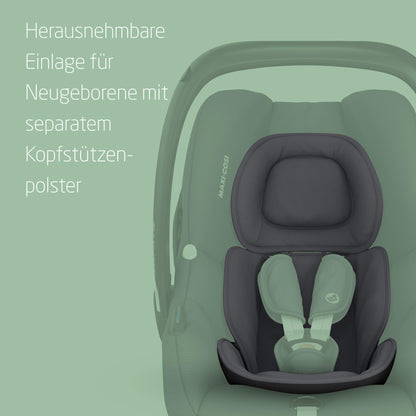 Maxi-Cosi CabrioFix i-Size, Babyschale, 0–12 Monate, max. 12 kg, leichter i-Size Kindersitz (3,2 kg), Sonnenverdeck, gepolsterter Sitz, für viele Maxi-Cosi Kinderwagen, Essential Green - Meloni2