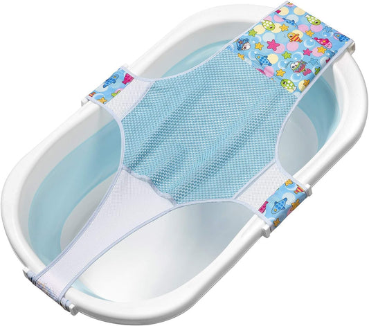 Badewannensitz Baby, Neugeborene Dusche Mesh auf kleinkind Babybadewanne, Sicherheitsbadesitz Antirutsch Kreuzförmig Badewanne Unterstützung Badezubehör für Neugeborenen Kleinkind (Rosa)