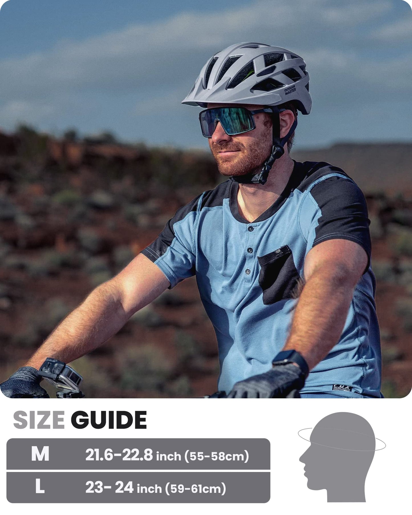 OutdoorMaster MIPS Fahrradhelm - Zwei herausnehmbare Innenfutter & Belüftung in Multi-Environment - Fahrradhelm in Mountain, Autobahn für Jugendliche & Erwachsene