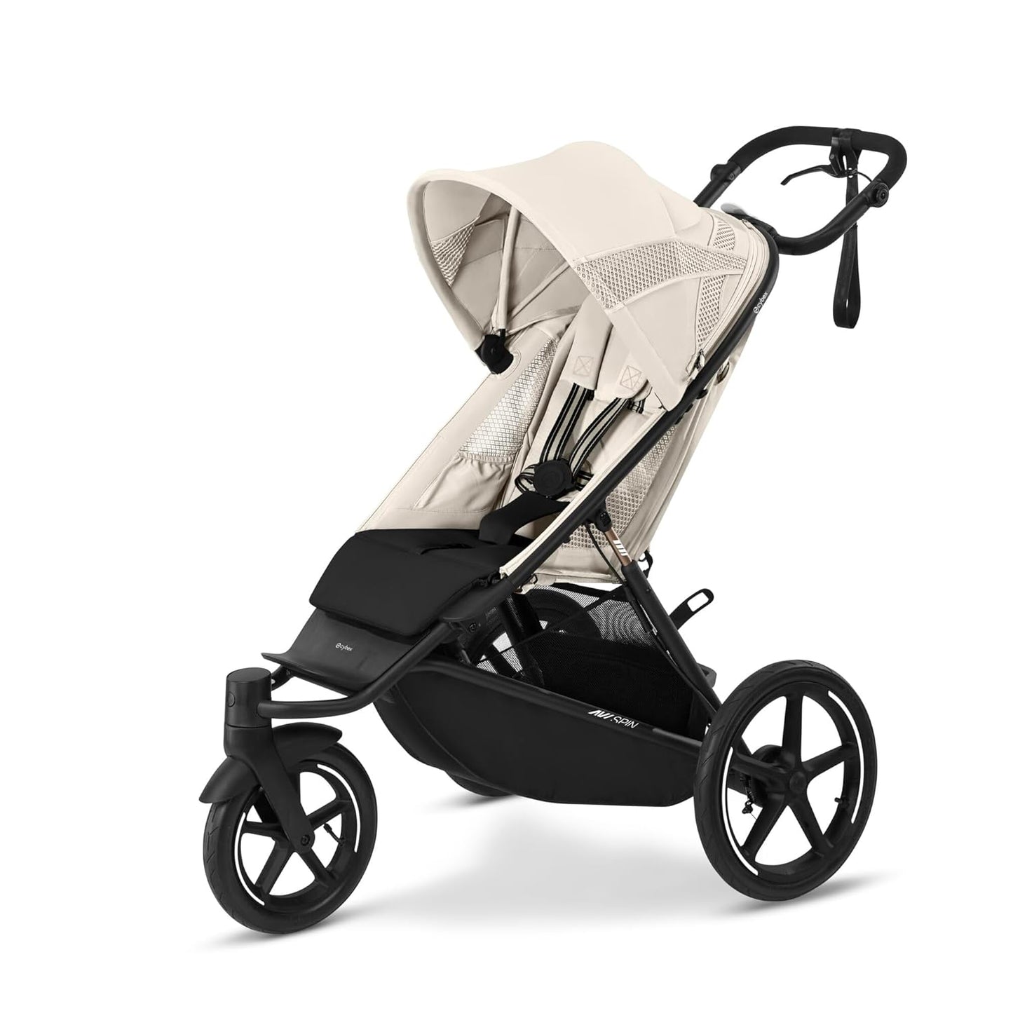 CYBEX Gold AVI SPIN Kinderwagen, Ab Geburt bis ca. 4 Jahre, Max. 111 cm und 22 kg, City-, All-Terrain-Kinderwagen, Moss Green