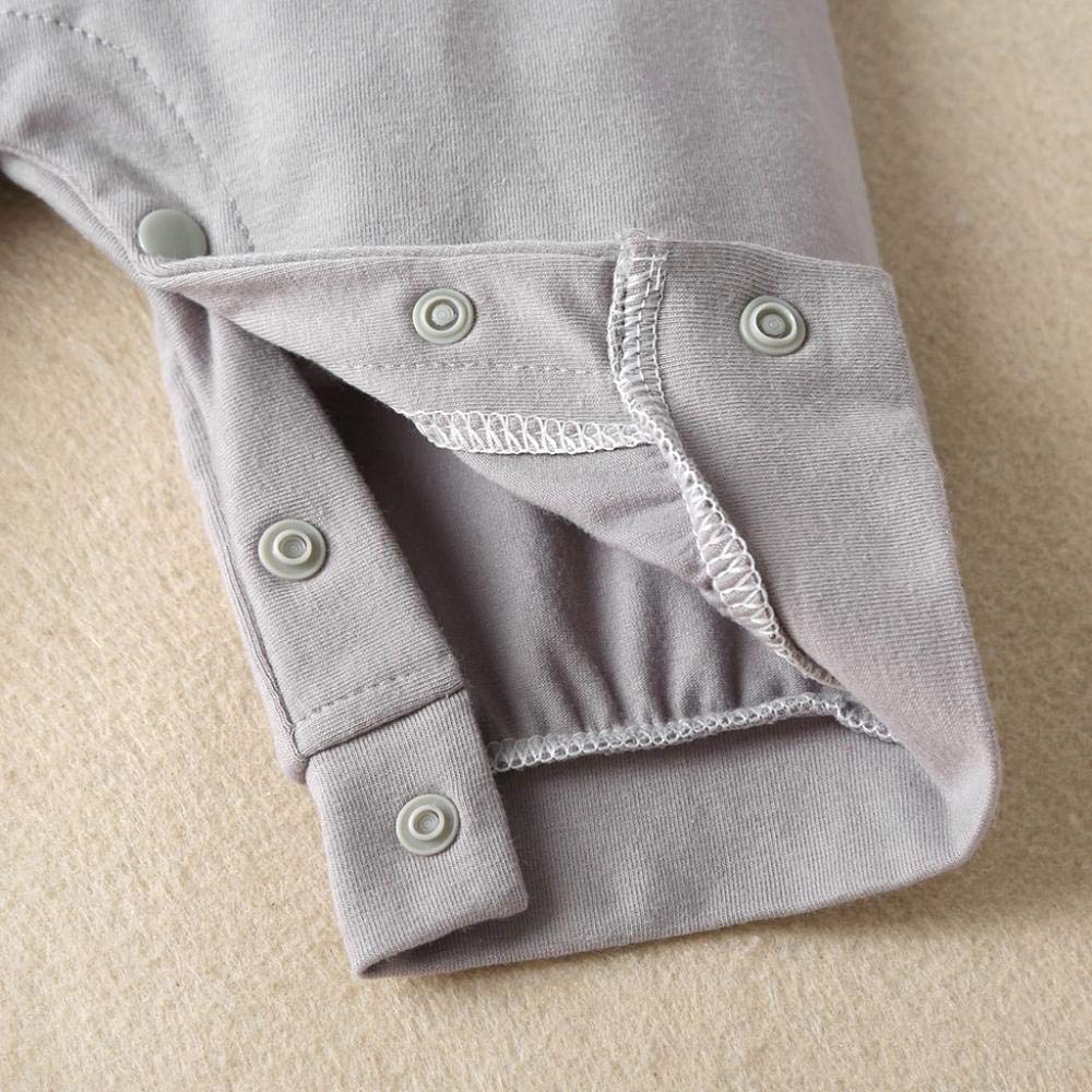 YEBIRAL Baby Mädchen Junge Langarm Strampler Neugeboren Elefanten Druckn Outfits Set Babykleidung Lustig Patchwork Spielanzug Baumwolle Strampelanzug für Frühling und Herbst Schlafanzug
