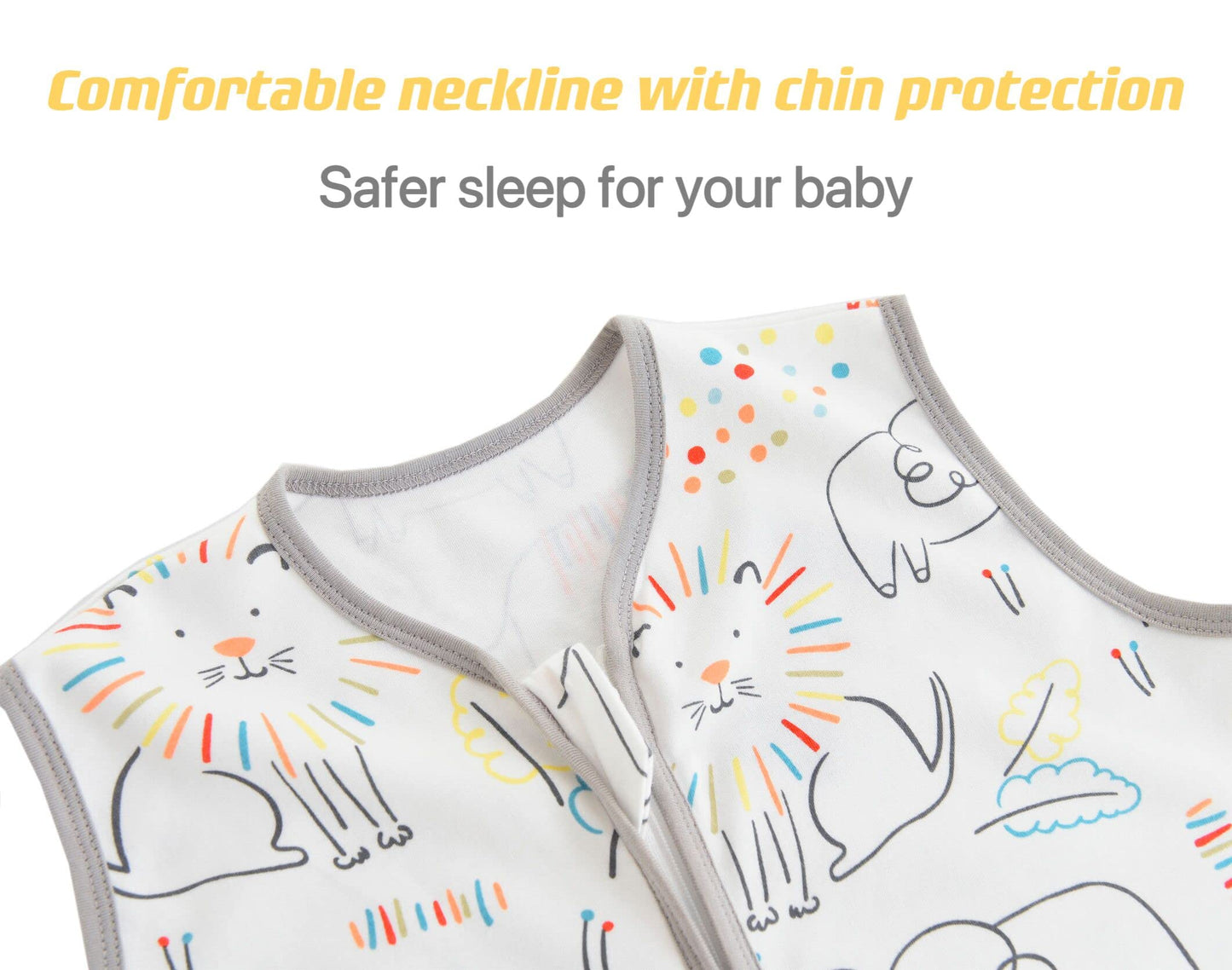 Chilsuessy Summer Baby Sleeping Bag, Small Children’s Sleeveless Pyjamas for Summer and Spring, 100 % Cotton