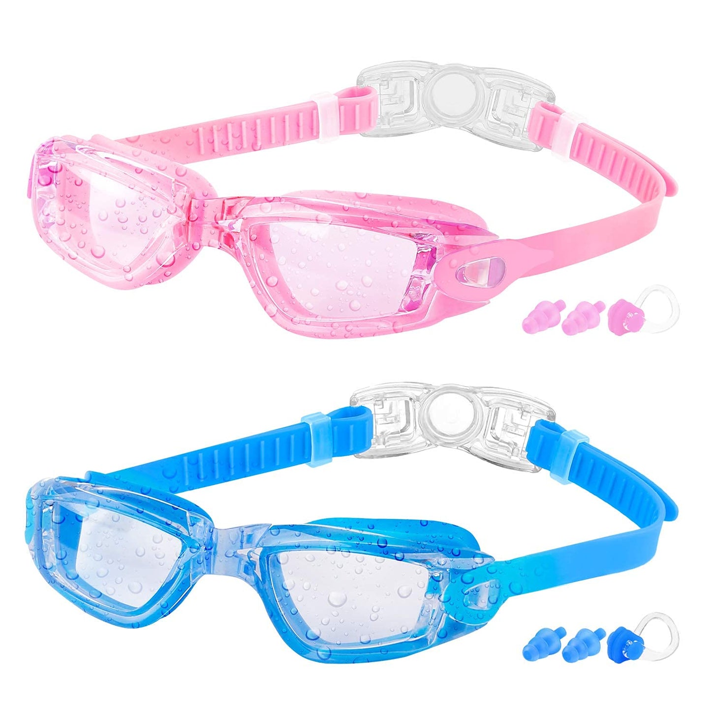 COOLOO Schwimmbrille Kinder, 2 Stück Schwimmbrille für Kinder Kind Jungen Mädchen Junior 3-15 Jahre,Anti-Fog,Kein Auslaufen