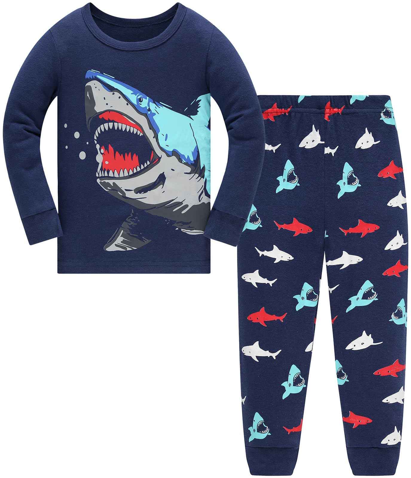 Boys Pyjamas Dinosaur Children's Sleepwear Long Sleeve Cotton Winter Christmas Pyjama Set Size 92-152, 1-12 Years