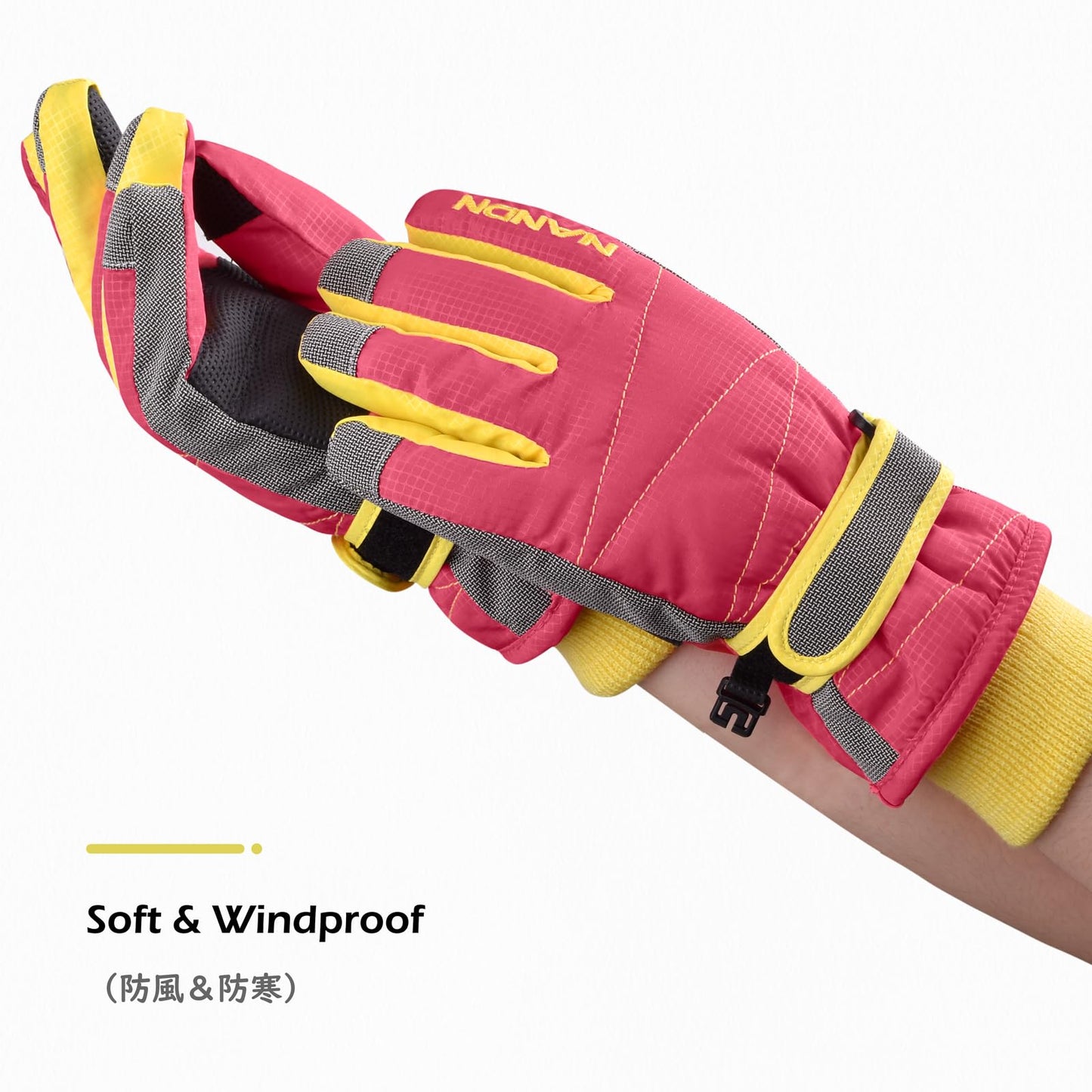 TRIWONDER Children's Ski Gloves, Thermal Fleece Gloves, Warm Winter Gloves for Boys and Girls