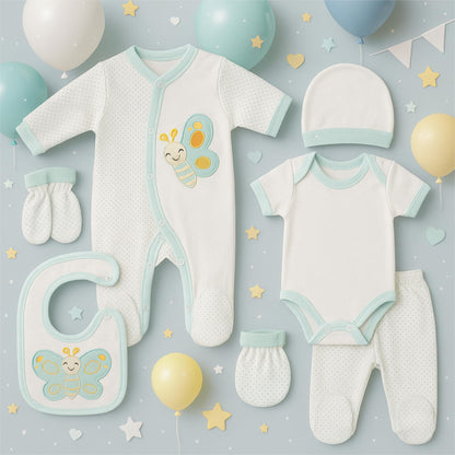 Newborn Baby Gift Set 100% Natural Cotton First Equipment Unisex Clothing Gift Set Baby Equipment for Babies 0-4 Months, koala