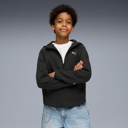 PUMA Boys' Evostripe Full-Zip Hoodie Dk B Sweat Jackets (1 Pack) 