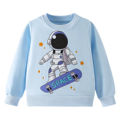 Pilipulu Sweatshirt Boys Kids Pullover Boys Cotton Long Sleeve Shirt Kids Dinosaur Digger Warm Tops 2-7 Years Size 92 98 104 110 116 122