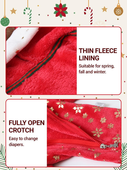 Baby Overall Winter Fleece Schneeanzug Baby Warm Strampler mit Kapuze Herbst Winter für Jungen Mädchen 0-12 Monate