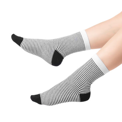 10 Paar Socken 35-38, Strümpfe Mädchen Baumwolle Lange Ringelsocken, Bunte Damensocken Baumwollsocken Mädchen mit Streifen Punkten