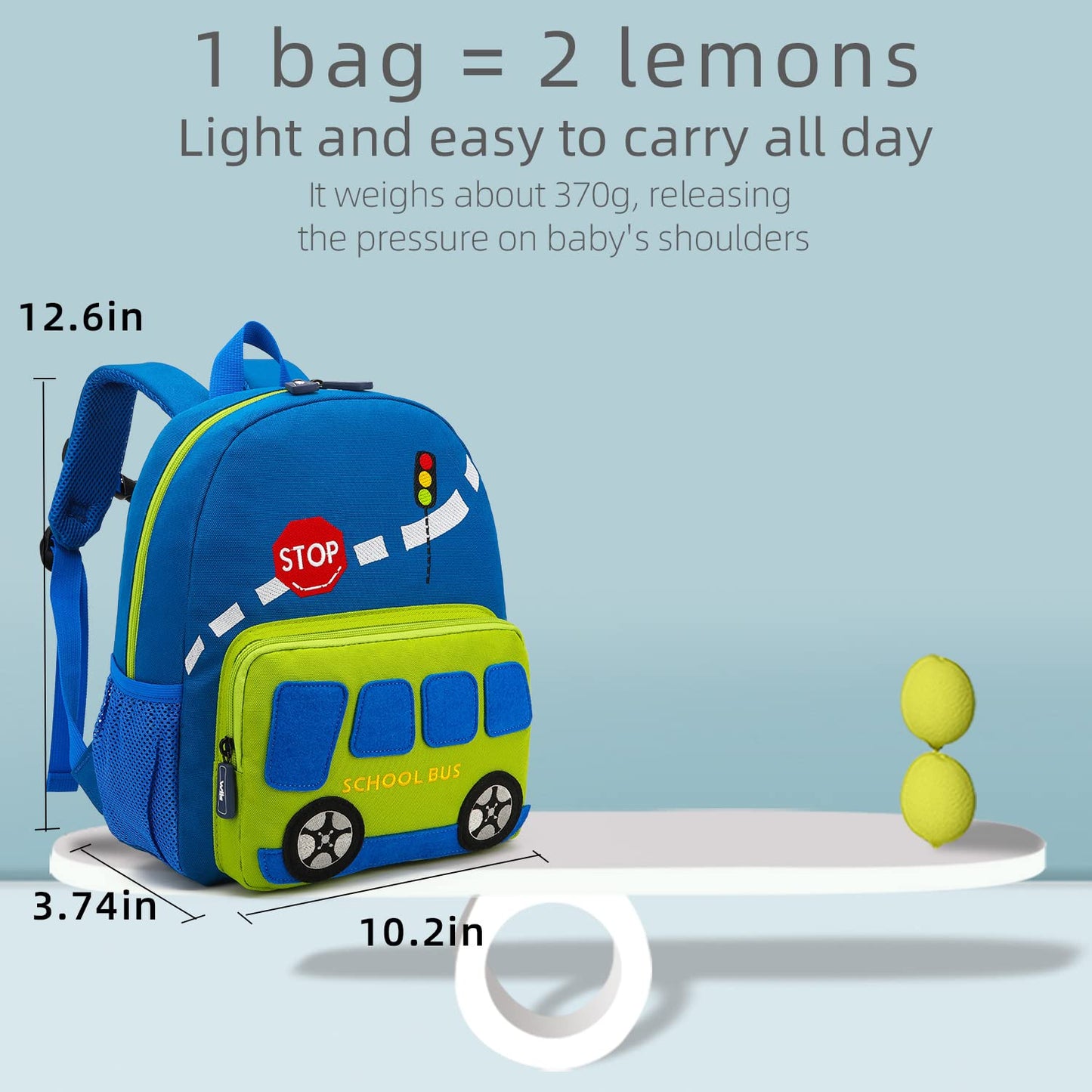 willikiva Car Dinosaur Toddler Kids Backpack for Boys and Girls Kids Waterproof Preschool Bag