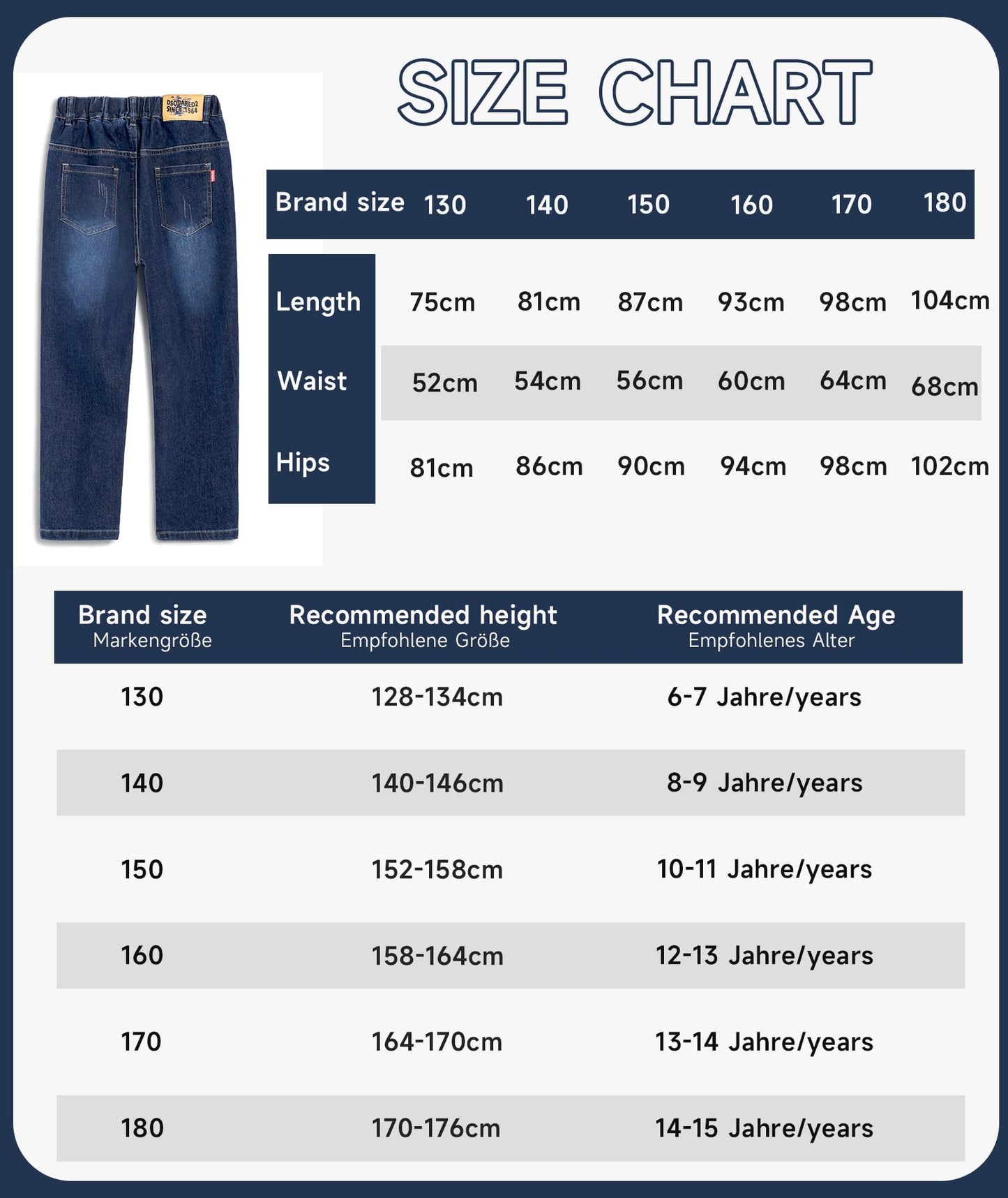 YoungSoul Jungen Jeanshosen - Jeans mit Abschürfungen - Kinder Hose mit elastischem Bund Gr. 128-176