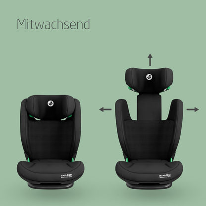 Maxi-Cosi RodiFix S Comfort i-Size, atmungsaktive bequeme Stoffe, verstellbarer Kindersitz, 3,5–12 Jahren (100–150 cm), 3-fach verstellbar, G-Cell Schutz, AirProtect, Authentic Black - Meloni2