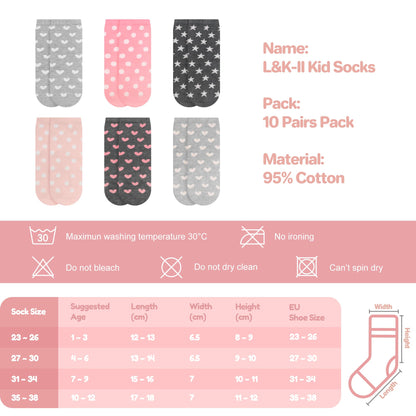 Libella 10/12er Kinder Mädchen Sneaker Socken Kids Füßlinge Sneakersocken bunt 2108VA