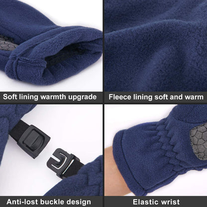 Arcweg Children's Gloves, Fleece, Warm Running Gloves, Winter Gloves, Non-Slip Cycling Gloves, Touchscreen Gloves for Boys and Girls, Finger Gloves for Sports, Outdoor, Camping, Hiking, Running