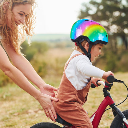 Kinder Fahrradhelm für 1-3 Jahre,Einhorn Helm für Mädchen,Verstellbarer Kinderhelm für Fahrrad,Skateboard,Scooter,Skaten