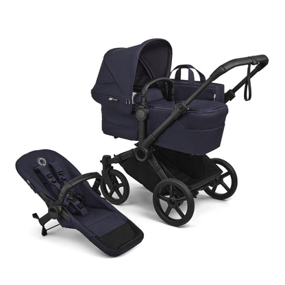 Bugaboo Donkey 6 Single, 2-in-1-Kinderwagen, für Neugeborene & Kleinkinder | umbaubar zum Doppel- und Zwillingskinderwagen, doppelter Stauraum und komfortable Einhand-Lenkung, Heritage Black Meloni2
