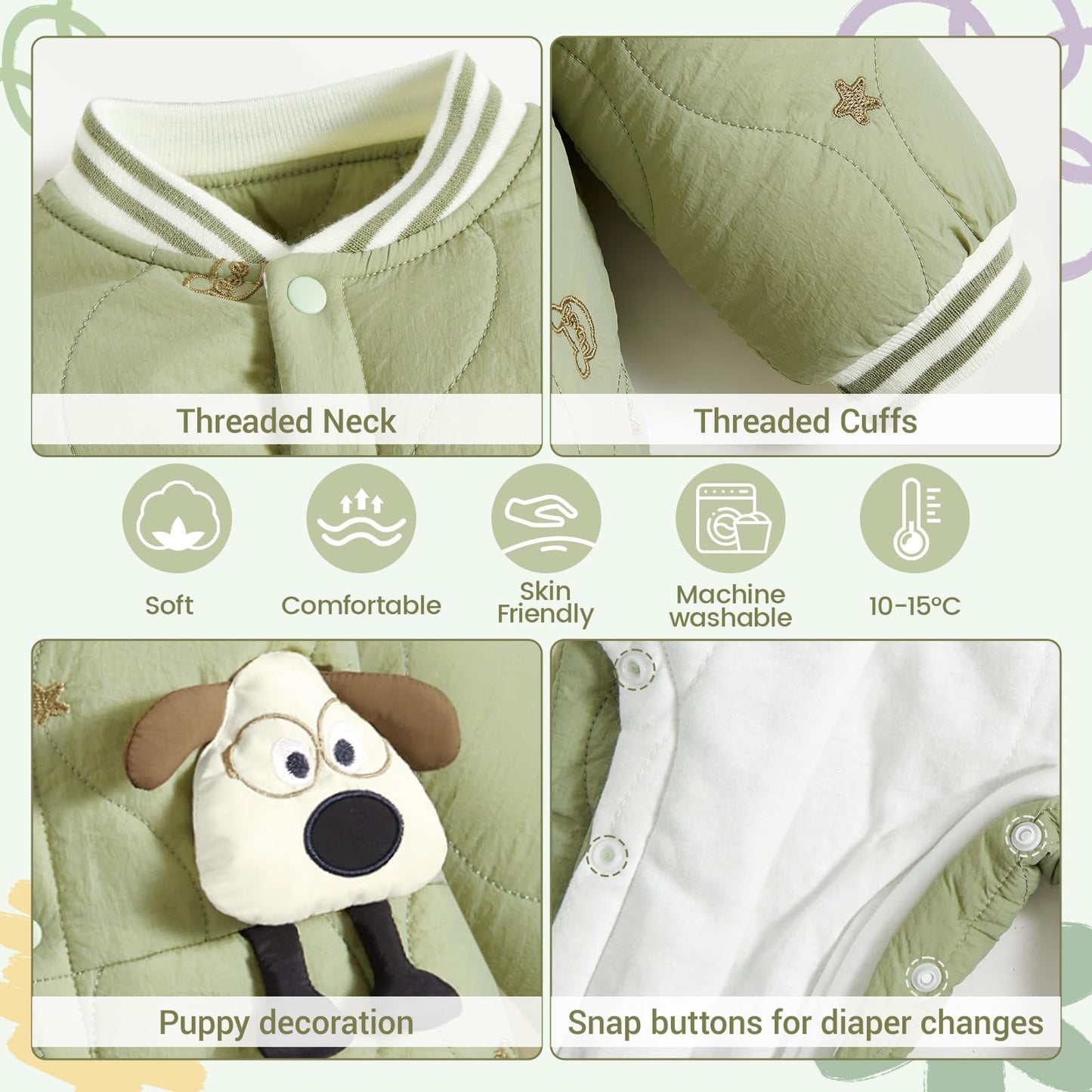 Baby Schneeanzug, weicher Strampler, Neugeborenen Winter Strampler, Herbst Winter Warm Overall, Winter Anzug für Kleinkinder, Mädchen, Jungen, 6-18 Monate