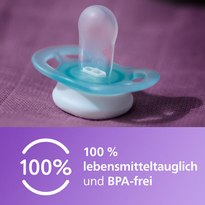 Philips Avent Ultra Air Schnuller, 2er-Pack – BPA-freier Schnuller für Babys von 0 bis 6 Monaten, Boot/Mama-Design (Modell SCF080/01) - Meloni2