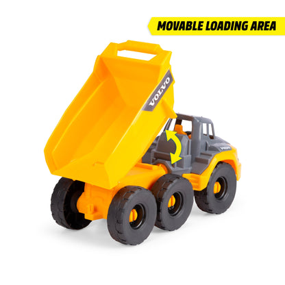 Dickie Toys - Volvo Bagger Tough Excavator (26 cm) - Spielzeug-Schaufelbagger für Kinder ab 3 Jahre mit Freilauf, beweglichem Arm und Schaufel, als Sandspielzeug geeignet