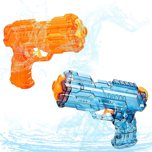 Wasserpistolen für Kinder, 2 Stück Wasserpistolen Set, Kunststoff Wasserspritzpistolen, Kindersprühpistole, Größe 17 x 13 cm, für Wasserschlachten im Freien, Sommer, Spielzeug, Pool, Party, Geschenk