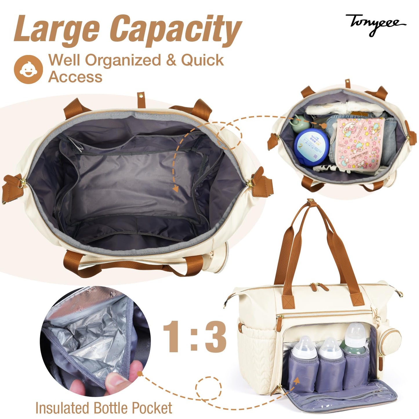 Wickeltasche mit Schnullertasche und Wickelunterlage, Wickelrucksack Multifunktions-Babytasche für Große Reisewindeltasche für Mama und Papa, isolierten Taschen-Dunkelblau