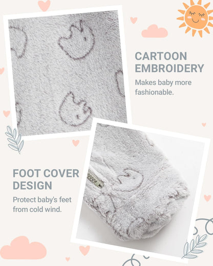 Baby Schneeanzüge mit Kapuze, Baby Overall Winter Fleece Strampler Neugeborenen Junge und Mädchen Einteiler Anzug für 0-12 Monate