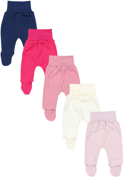 TupTam Baby Unisex Hose mit Fuß Bunte 5er Pack