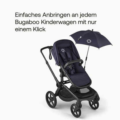 Bugaboo Sonnenschirm+, kompatibel mit allen Bugaboo Kinderwagen, mit UPF 50+ Schutz gegen UV-Strahlen, große Schattenfläche, Verbindung mit einem Klick & leicht verstellbarer Mechanismus, Desert Taupe