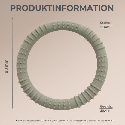 CAJA Beißring Baby Soft 3 Stück - Beißspielzeug Zahnungshilfe aus Silikon, BPA-frei, Zahnen & Greifring für Babys - Sicheres Baby Spielzeug (Set A)