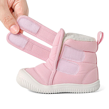 MASOCIO Winter Shoes Baby Boots Boys Girls Toddler Winter Boots Plush Flat Rubber Non-Slip Size 19-27 EU