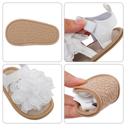 LACOFIA Babyschuhe für Mädchen – Sommerblumen Sandalen für Kleinkinder