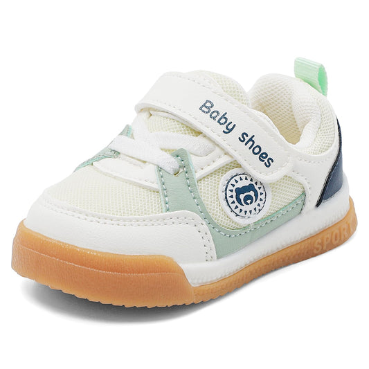MASOCIO Babyschuhe für den ersten Schritt - Weiche flache Gummisohle, rutschfest, für Jungen und Mädchen, ideal für den Außenbereich