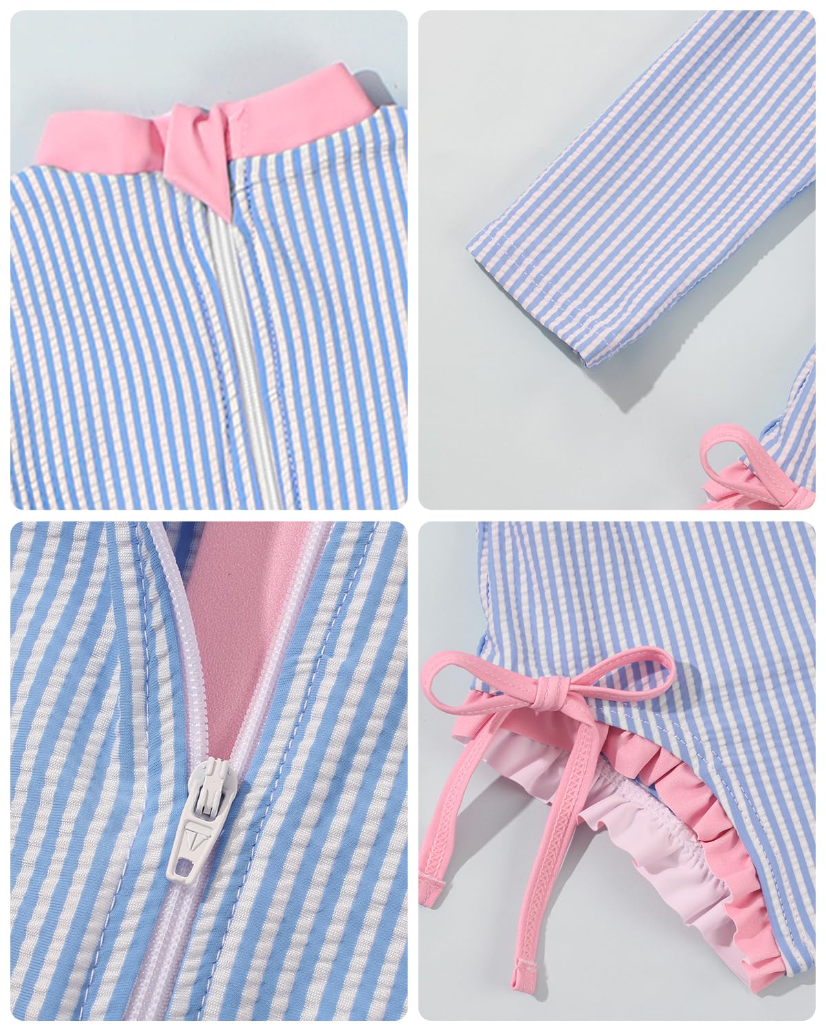 Baby Badeanzug Mädchen mit Sonnenhut Langarm UV Schutz Badebekleidung Für Baby-Mädchen Bademode Schwimmanzug