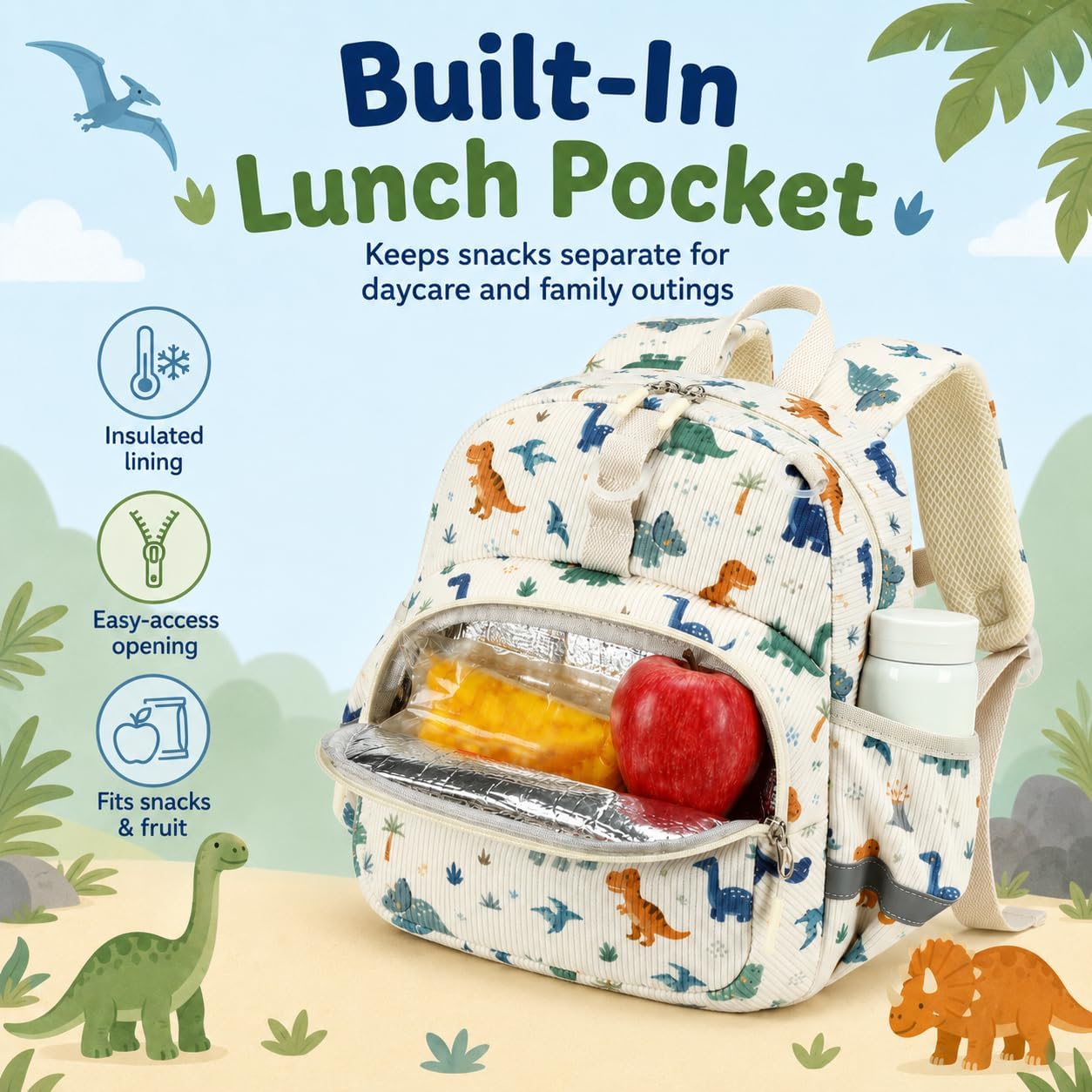 Kinderrucksack Jungen Kinder Rucksack Tagesrucksack Vorschulrucksack Kindergartentasche Schulrucksack für Schule Kita 38cm 3-8Y