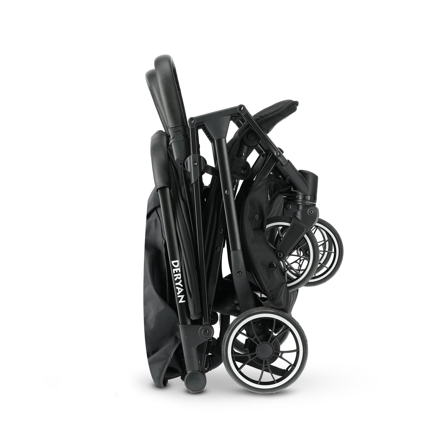 Deryan XP X2 Kinderwagen Buggy 2 in 1 - Buggy klein zusammenklappbar - Geburt bis 4 Jahre - Baby Wagen pro Sitz belastbar bis 22kg - Kinderbuggy klappbar - KOMPAKT & FALTBAR - Grau
