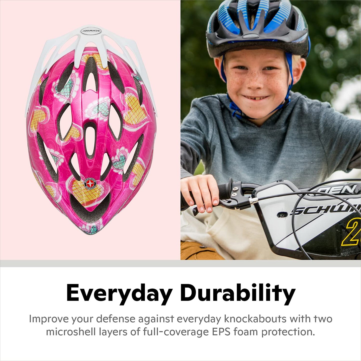 Schwinn: Leichter Microshell-Helm für Fahrrad, Skates, Skateboarding und Roller, für Kinder