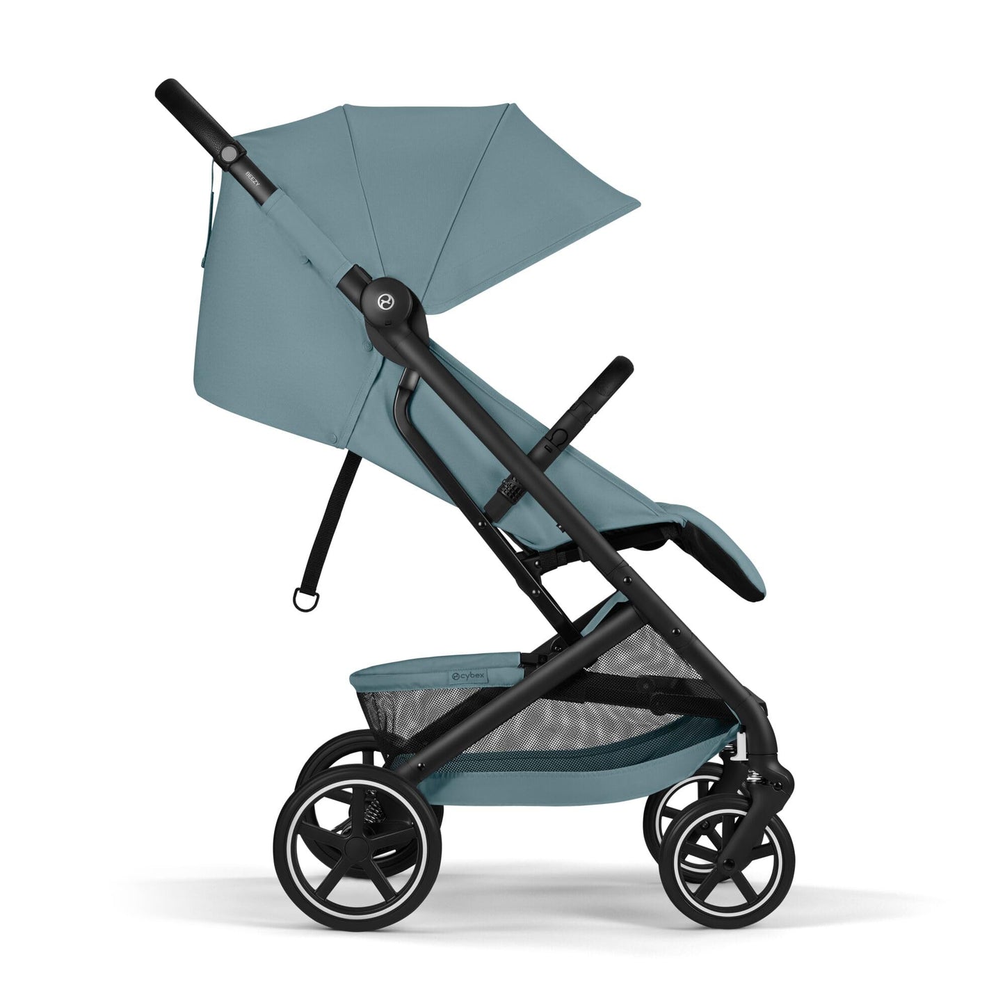 Cybex Gold Kinderwagen Beezy mit One-Pull Harness, Ab Geburt bis ca. 4 Jahre (max. 22 kg), Kompakt und ergonomisch, Magic Black (Schwarz mit schwarzem Rahmen)