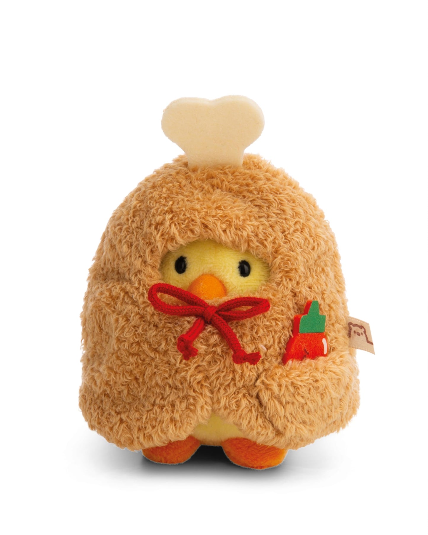 NICI Kuscheltier Küken Tschieps 8cm mit Chilisoße & Hähnchenkeulekostüm in Geschenkbox - gelb - Stofftier aus weichem Plüsch, Plüschtier zum Kuscheln und Spielen, für Kinder & Erwachsene - 61653
