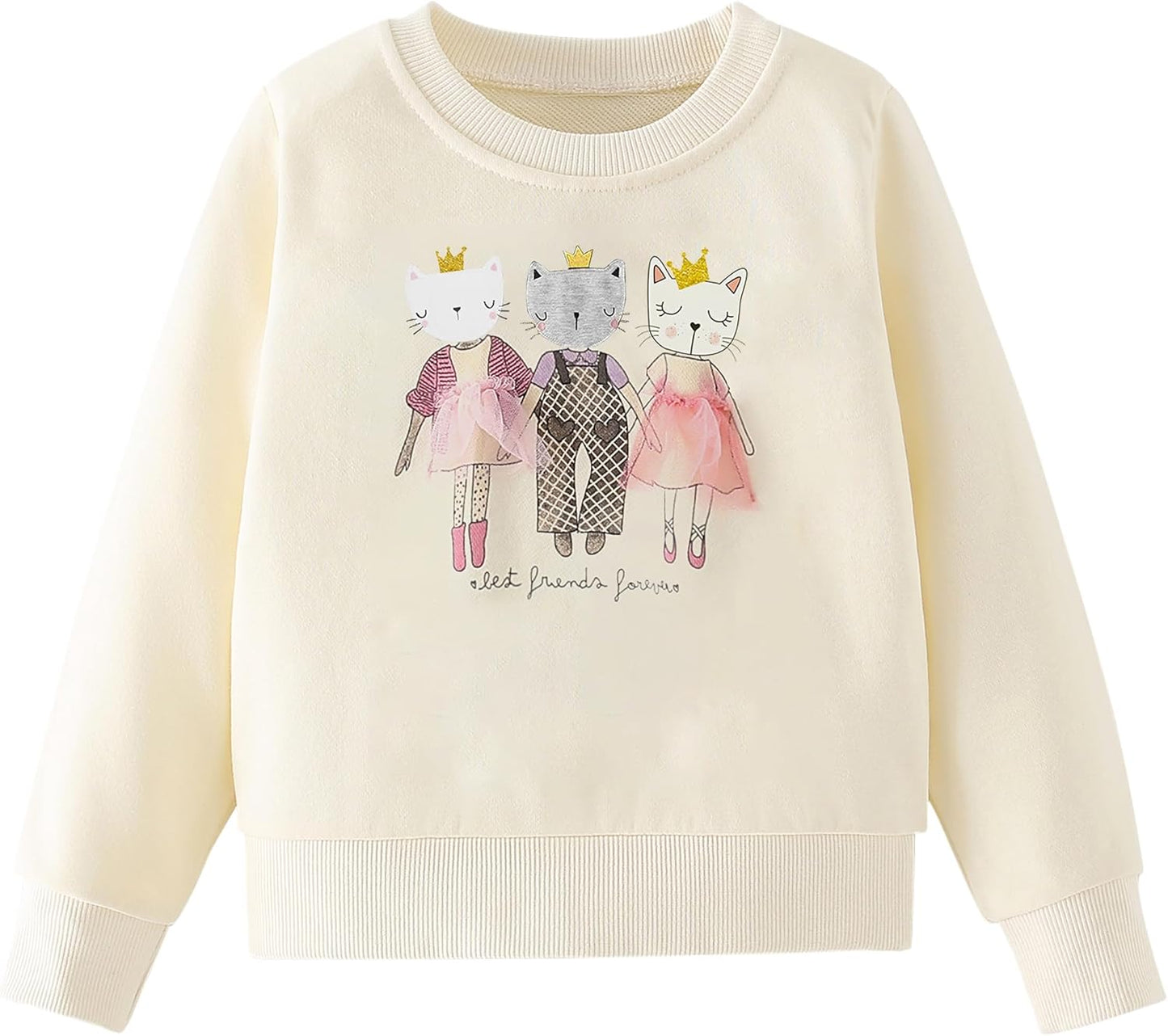 Gumyoss Sweatshirt Mädchen Pullover für Kinder Mädchen Baumwolle Sweater Kleinkind Mädchen Langarm Tops Alter 2-8 Jahre