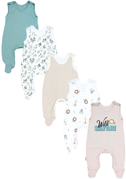 TupTam Baby Unisex Strampler mit Aufdruck Spruch 5er Pack